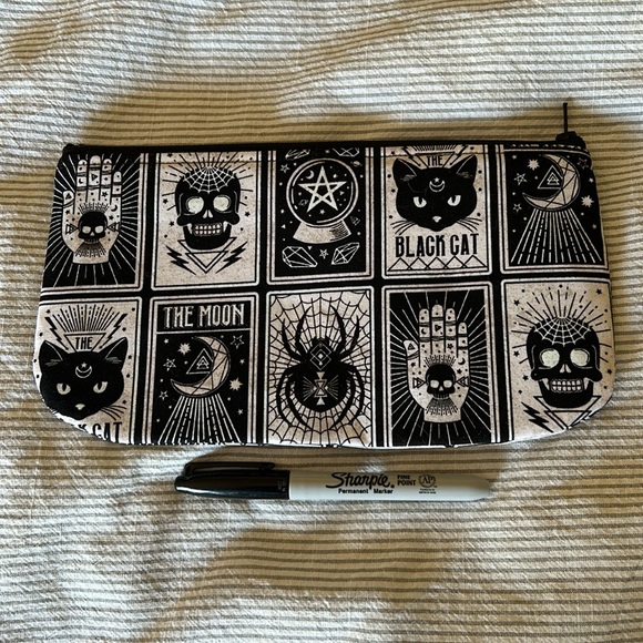 Halloween Occult Pencil Pouch Makeup Bag - Picture 2 of 3